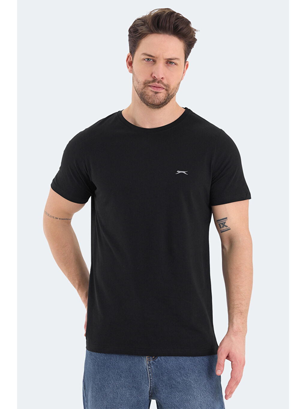 Karışık ROSALVA 3 lü Set Erkek Beyaz - Gri - Siyah Tişört-3