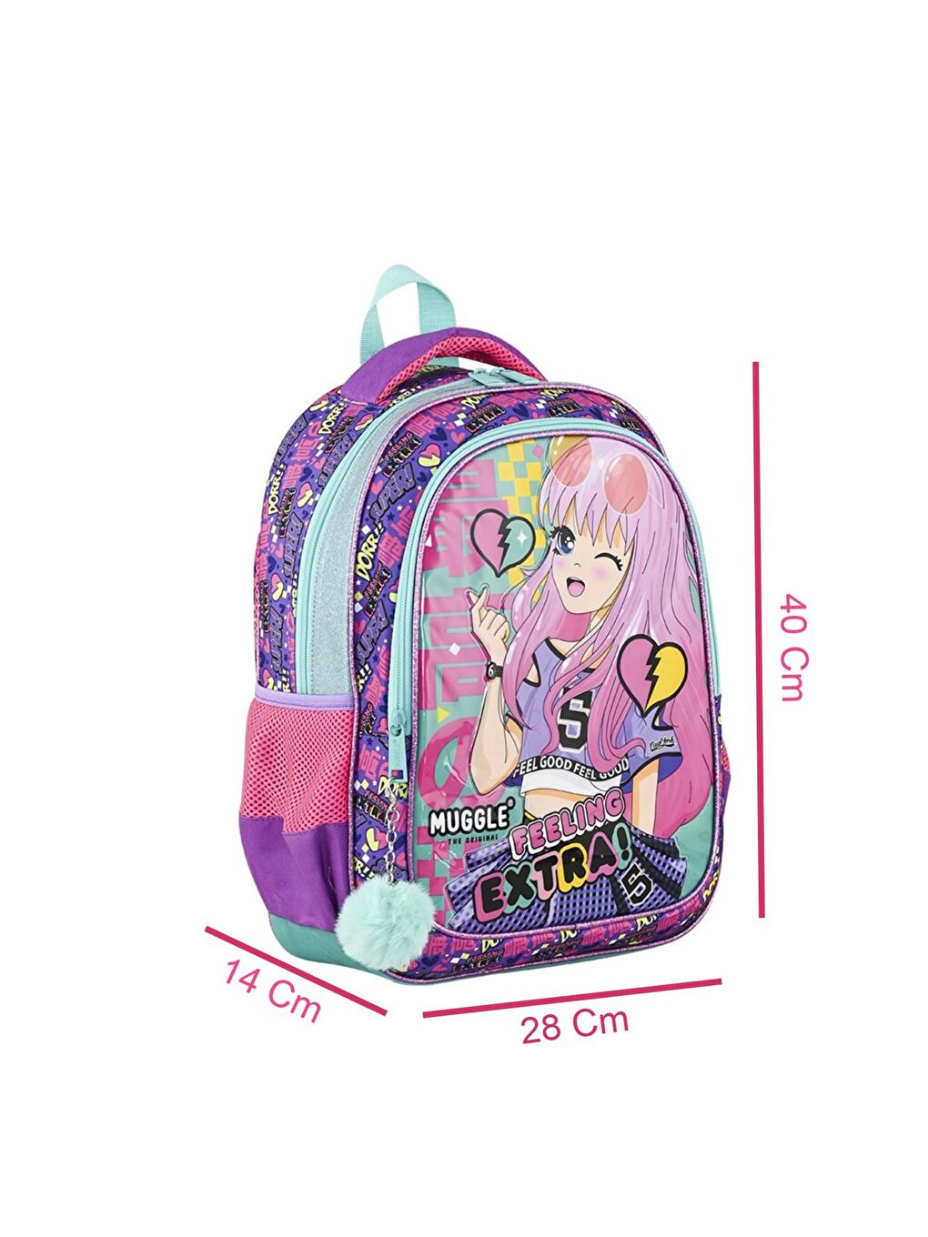 2 Bölmeli Anime Okul Çantası + Termoslu Beslenme Çantası-2