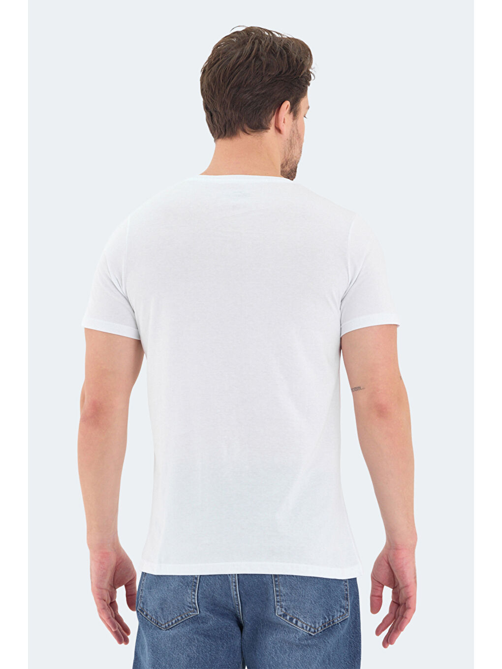 Karışık ROSALVA 3 lü Set Erkek Beyaz - Gri - Siyah Tişört-4