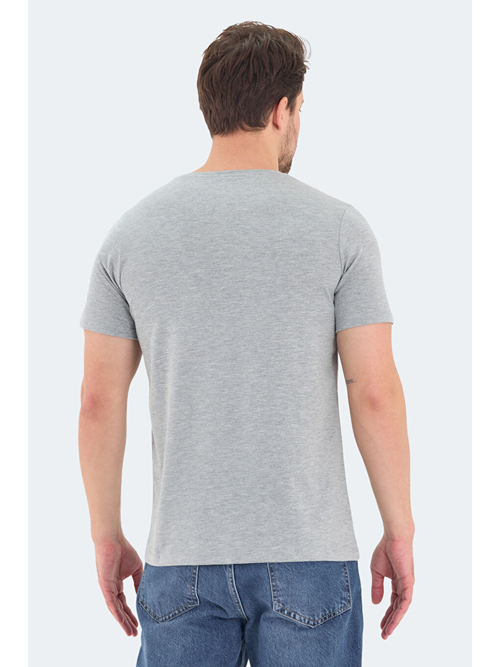 Karışık ROSALVA 3 lü Set Erkek Beyaz - Gri - Siyah Tişört-5