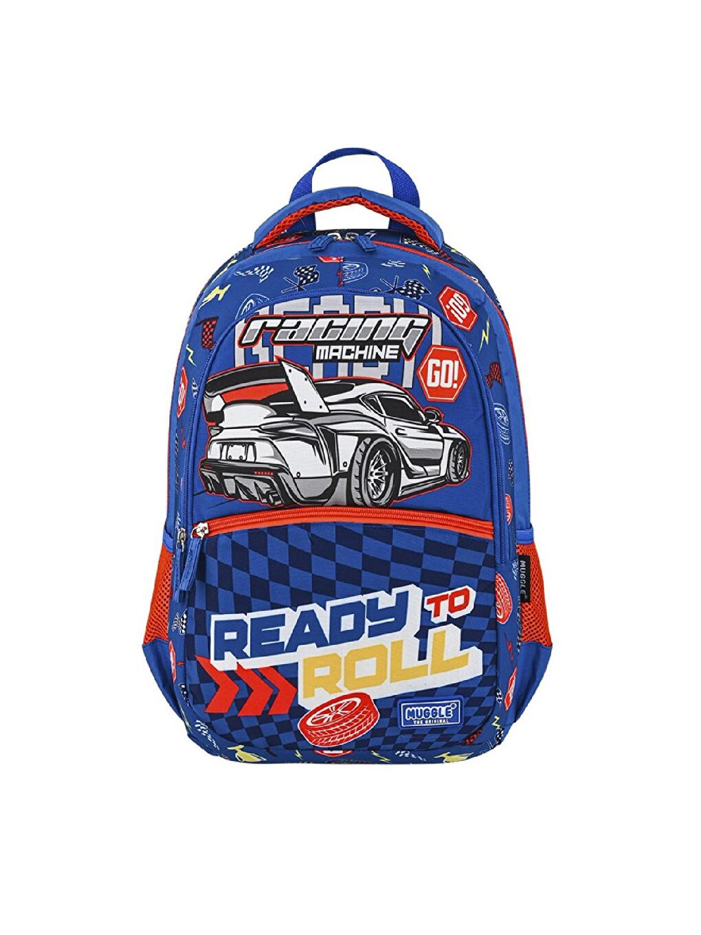 3 Bölmeli Racing Machine Okul Sırt Çantası Lacivert (MU-9152)