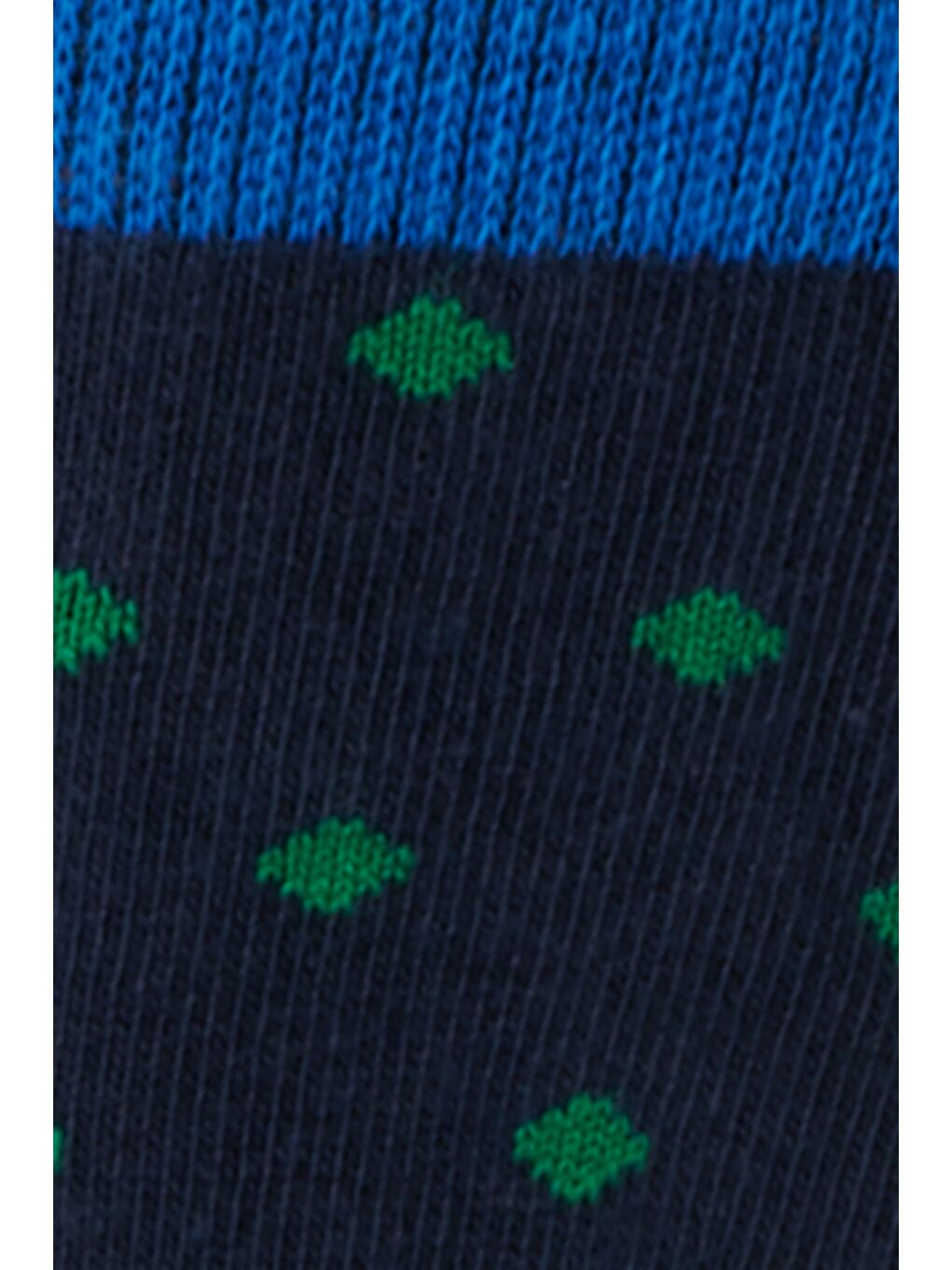 Erkek Lacivert-Yeşil Desenli Lacivert Yeşil Pamuklu Casual Çorap-1