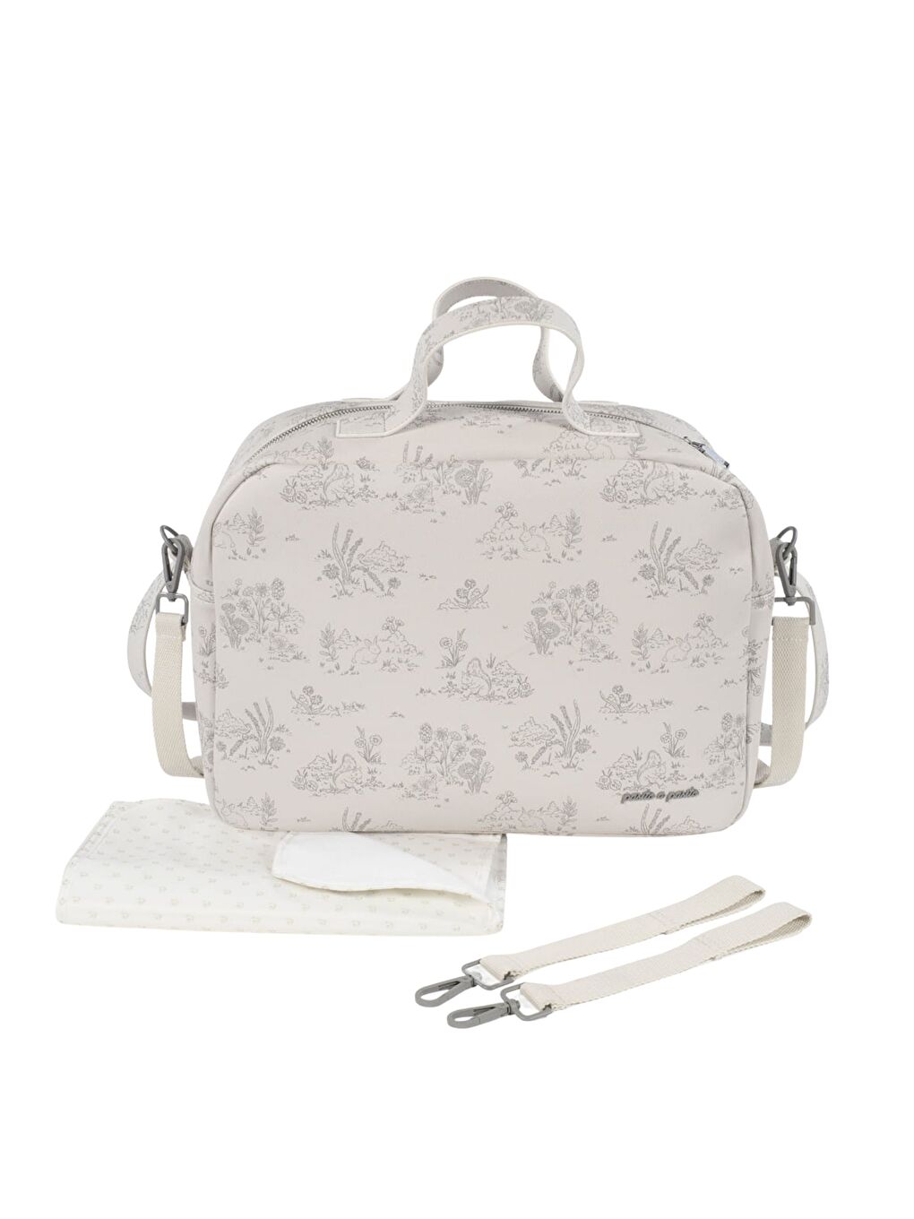 Toile de Jouy Bebek Bakım Çantası Cream