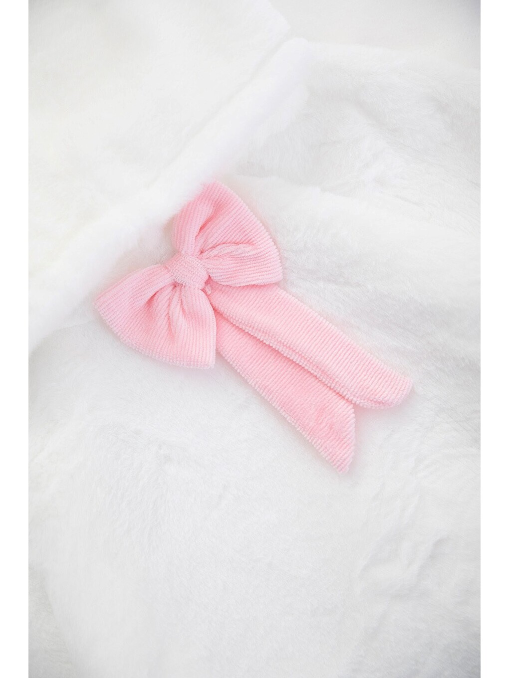 Pembe Kız Bebek Pelüş Bolerolu 3-6 / 6-9 Ay 3'lü Takım, Pelerinli Takım-6