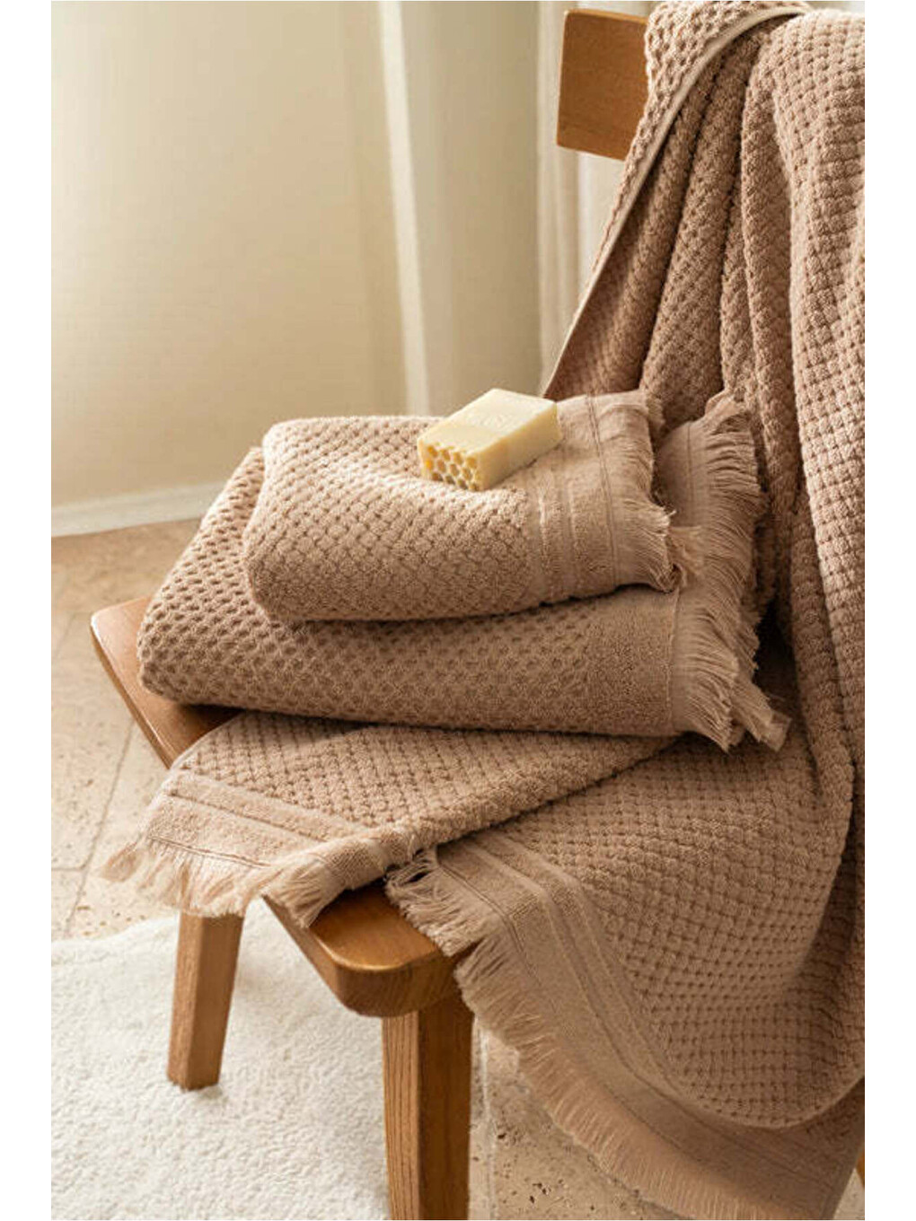 Kahverengi Moon %100 Pamuk Havlu Mocha 70x140 cm-1