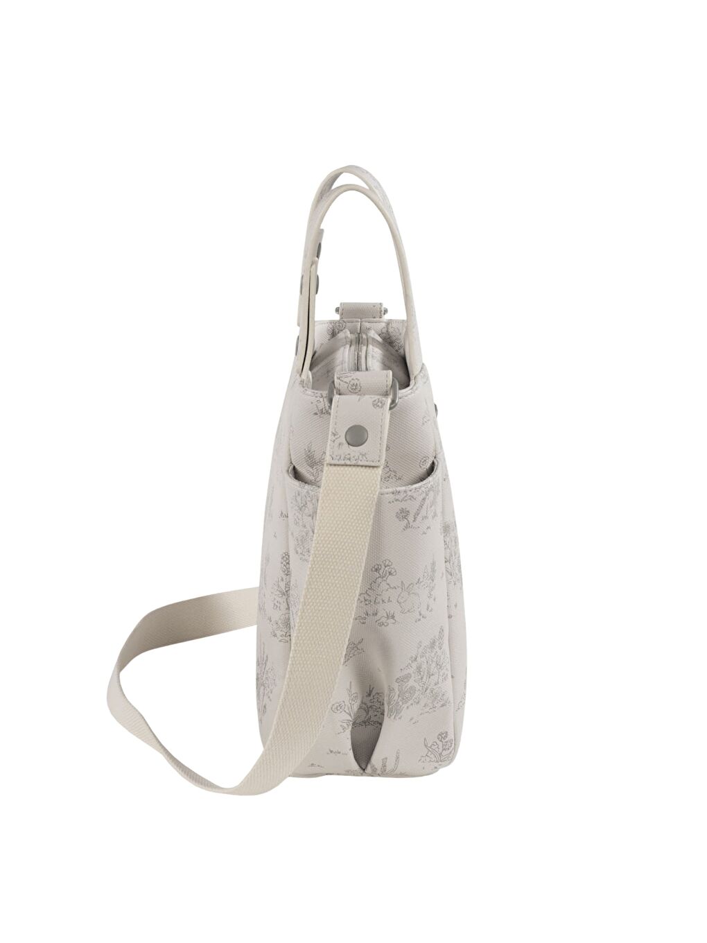 Toile de Jouy Crossbody Bebek Bakım Çantası Cream-4