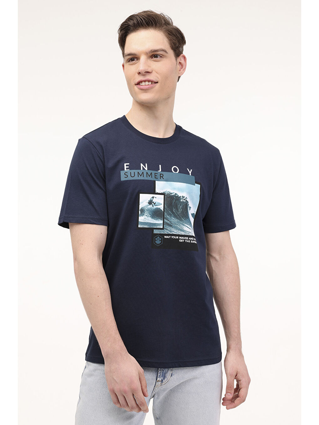 ML WILLY 11DS1007 4FX Lacivert Erkek Kısa Kol Tişört