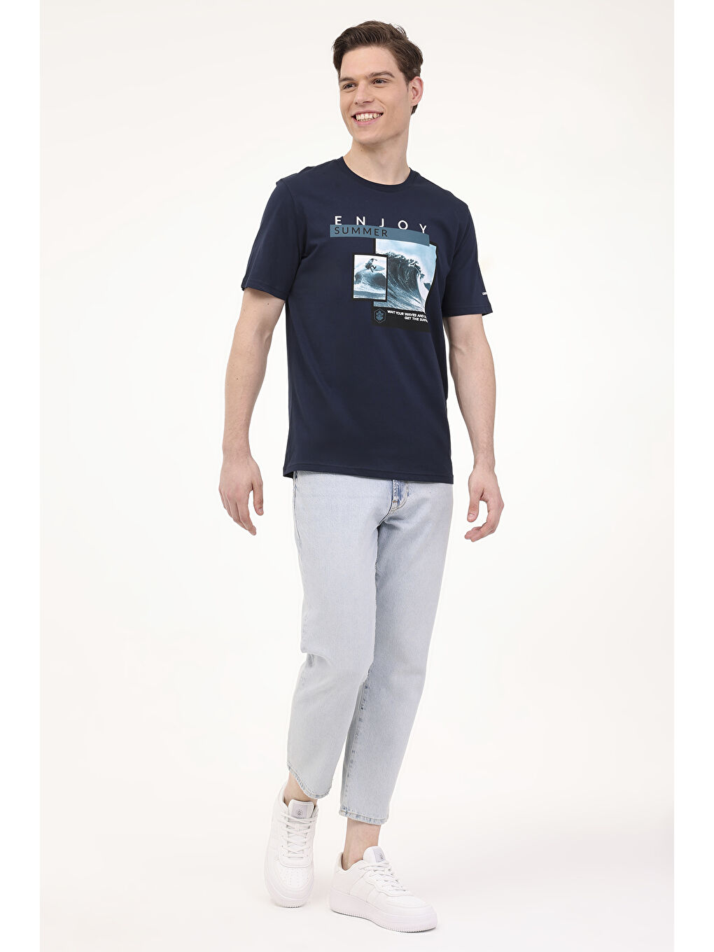 ML WILLY 11DS1007 4FX Lacivert Erkek Kısa Kol Tişört-2