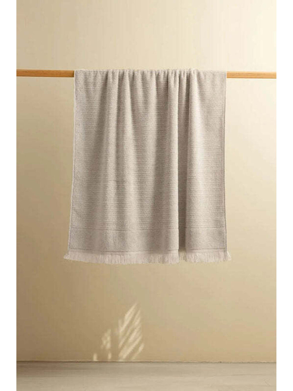 Gri Fiona %100 Pamuk Havlu 90x150 cm Soft Stone