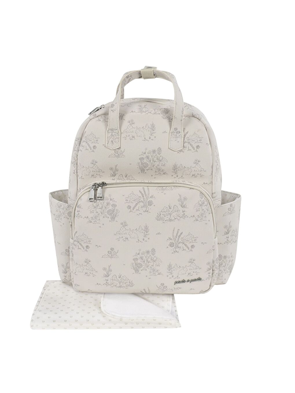 Toile de Jouy Bebek Bakım Sırt Çantası Cream