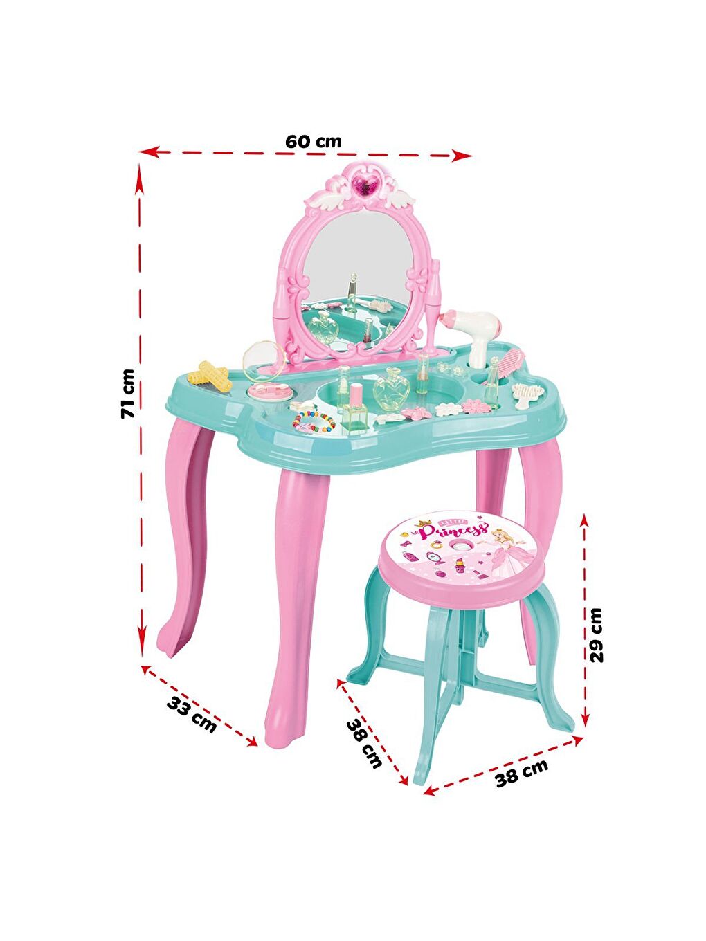 PILSAN Sihirli Kelebek Makyaj Masası Pembe 06 048 - 1