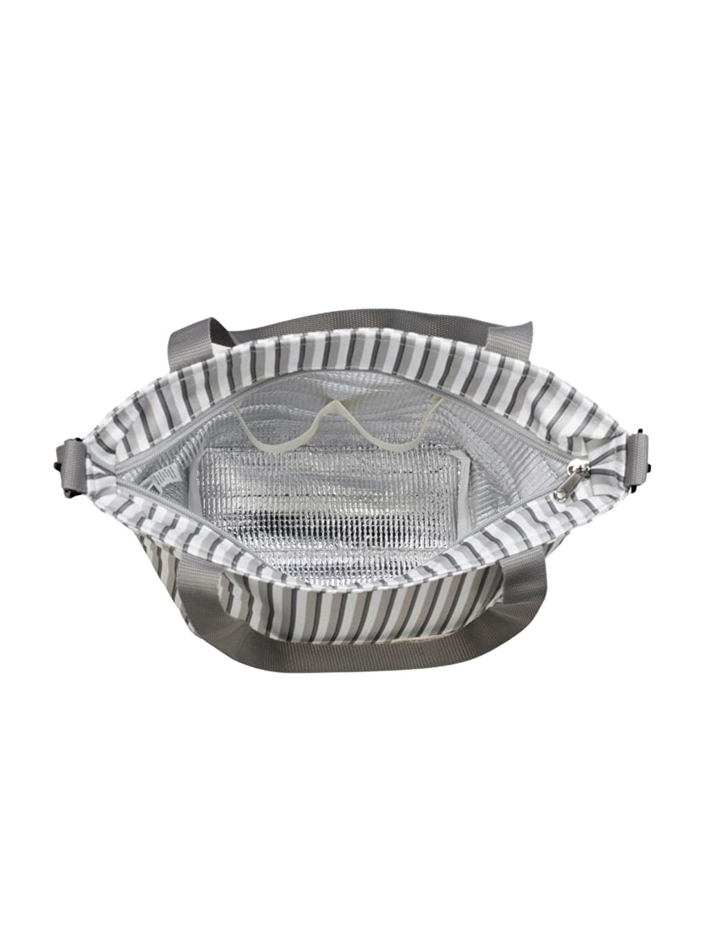 Bolsa Comiditas Çizgi Desenli Termos Çanta-4