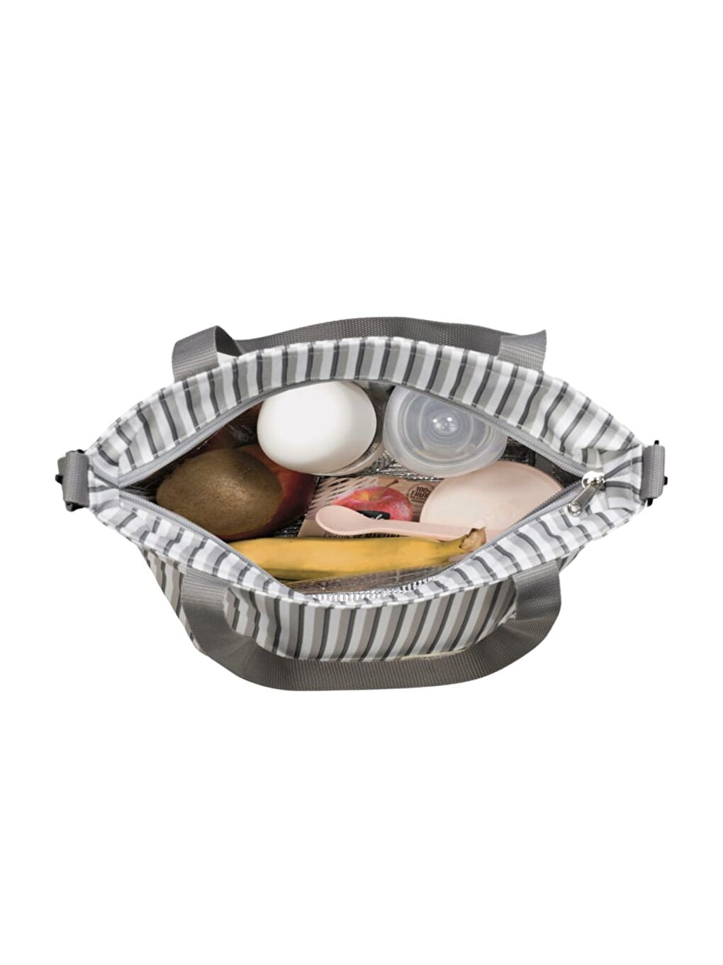 Bolsa Comiditas Çizgi Desenli Termos Çanta-5