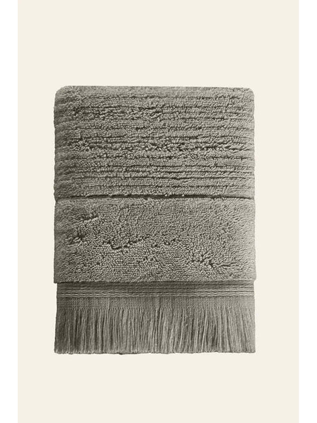 Bej Fiona %100 Pamuk Havlu 50x90 cm Smoke Taupe-2