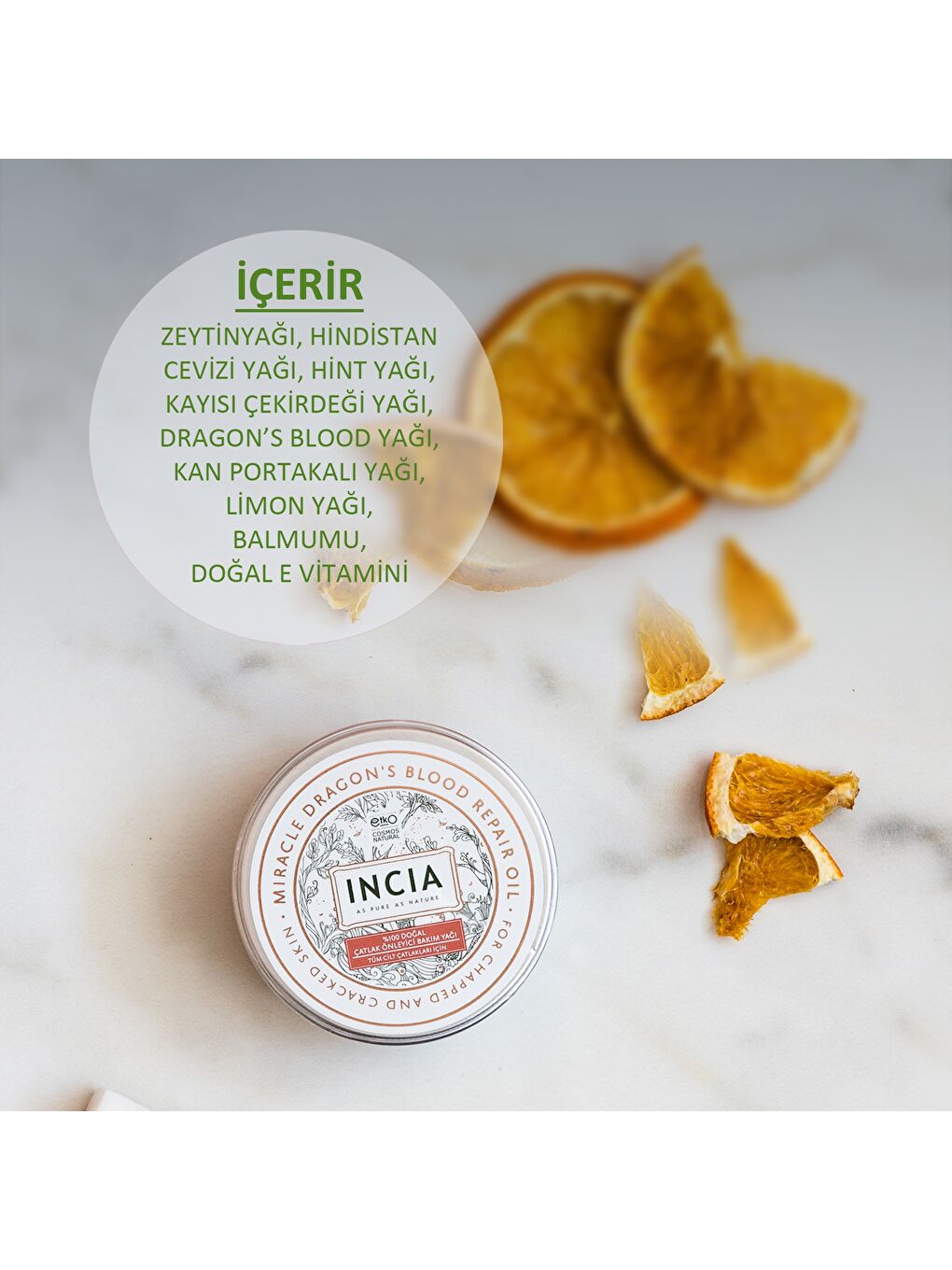 %100 Doğal Çatlak Önleyici Yağ Tüm Cilt Çatlakları İçin Organik Dirsek Topuk Vegan 50 ml-1