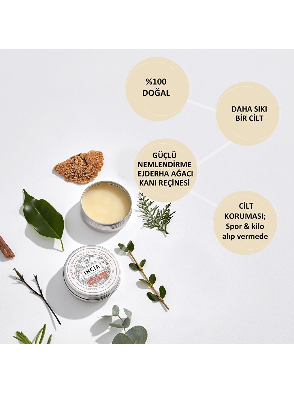 %100 Doğal Çatlak Önleyici Yağ Tüm Cilt Çatlakları İçin Organik Dirsek Topuk Vegan 50 ml-3