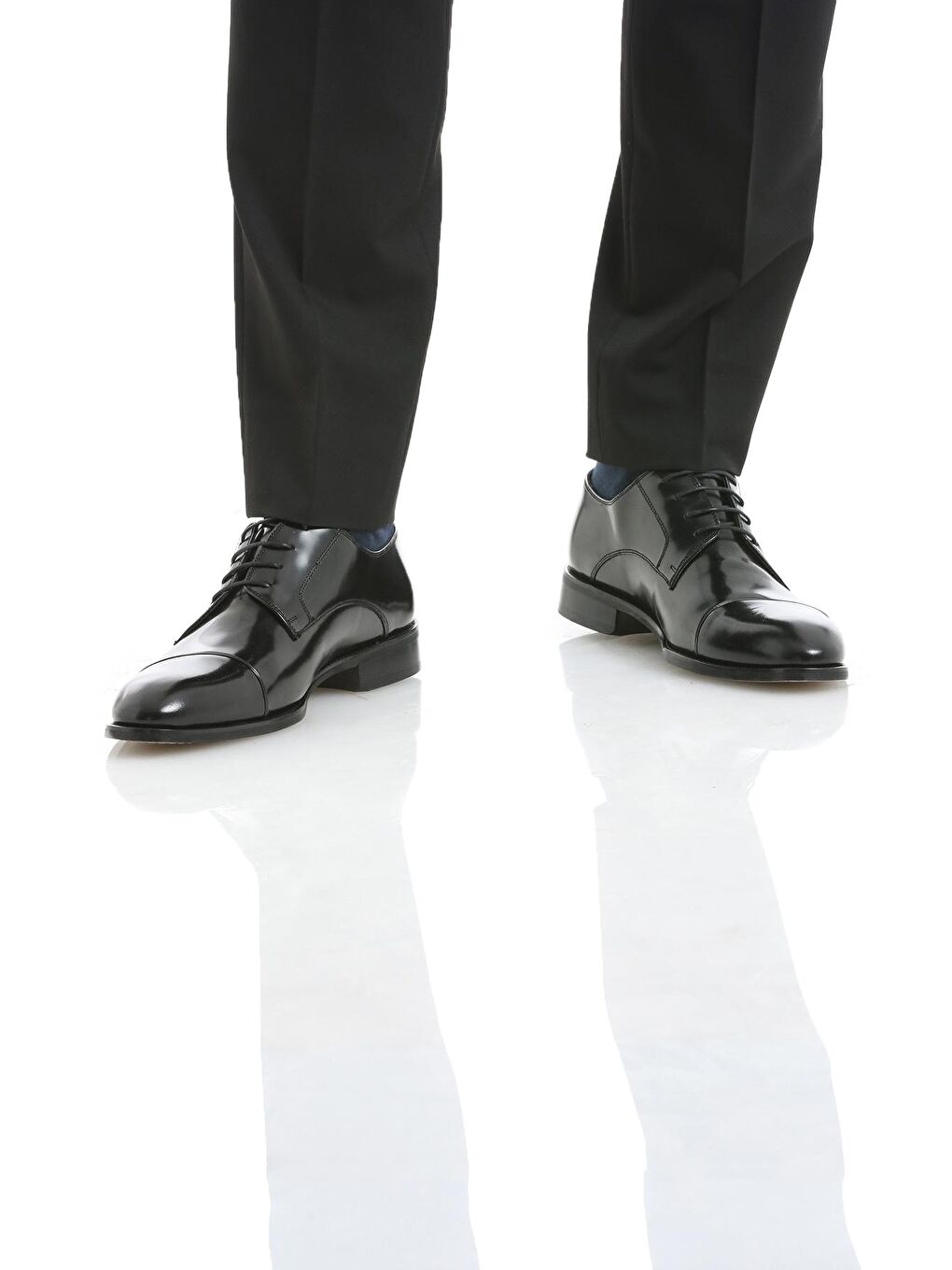 Siyah  Klasik Bağcıklı Deri Ayakkabı