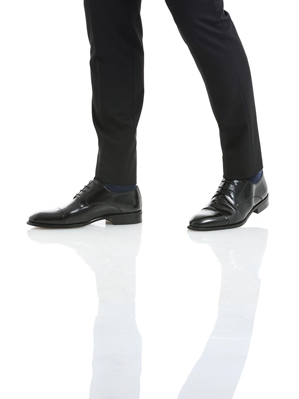 Siyah  Klasik Bağcıklı Deri Ayakkabı-1