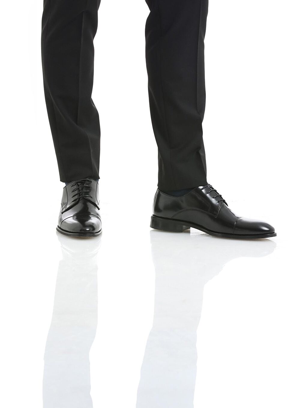 Siyah  Klasik Bağcıklı Deri Ayakkabı-2