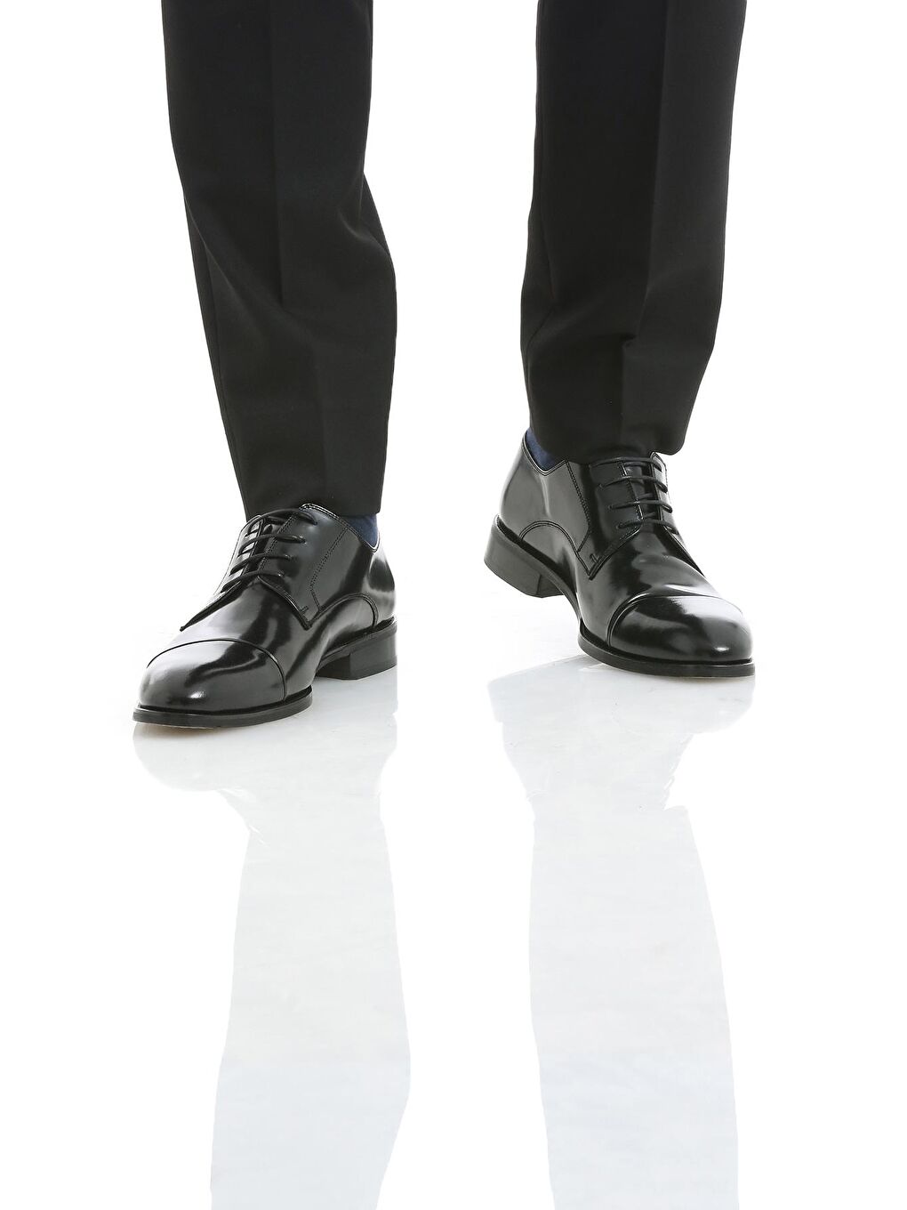 Siyah  Klasik Bağcıklı Deri Ayakkabı-3