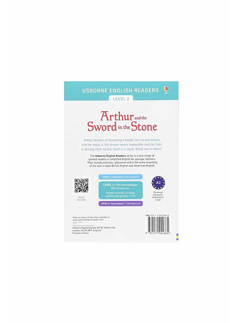 The Usborne Beyaz-Renklibaskı Arthur and the Sword in the Stone - 1