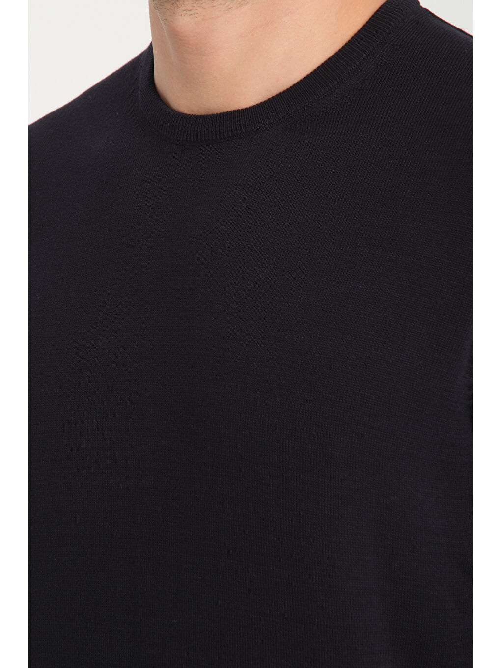 Lacivert Erkek Bisiklet Yaka Kazak 1001-2