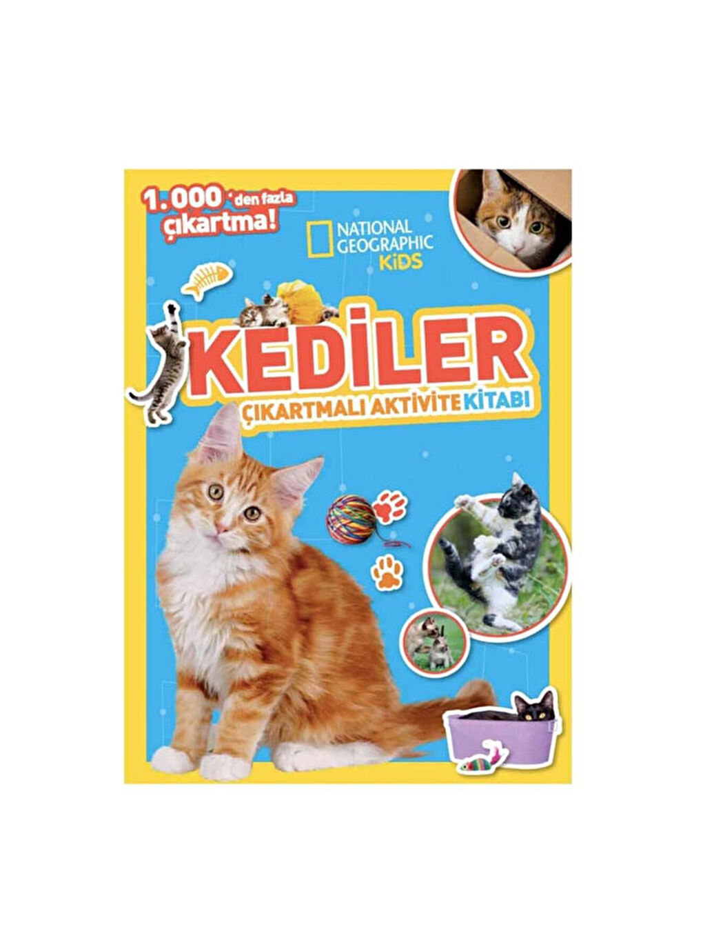 Beta Kids Renksiz National Geographic Kids Kediler Çıkartmalı Faaliyet Kitabı