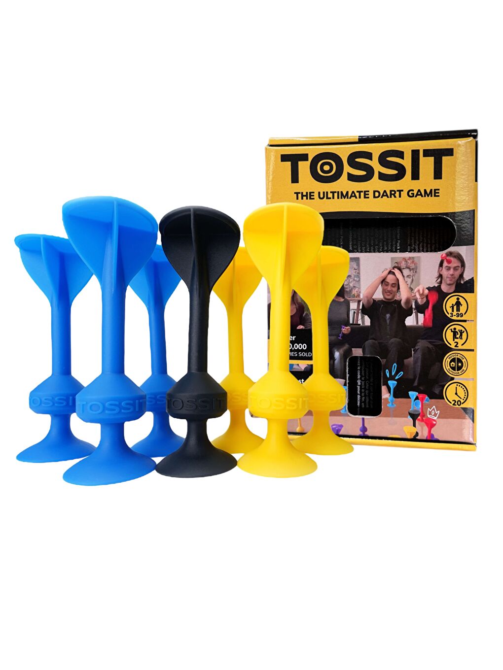 TOSSIT Silikon Dart Başlangıç Seti (Mavi, Sarı)