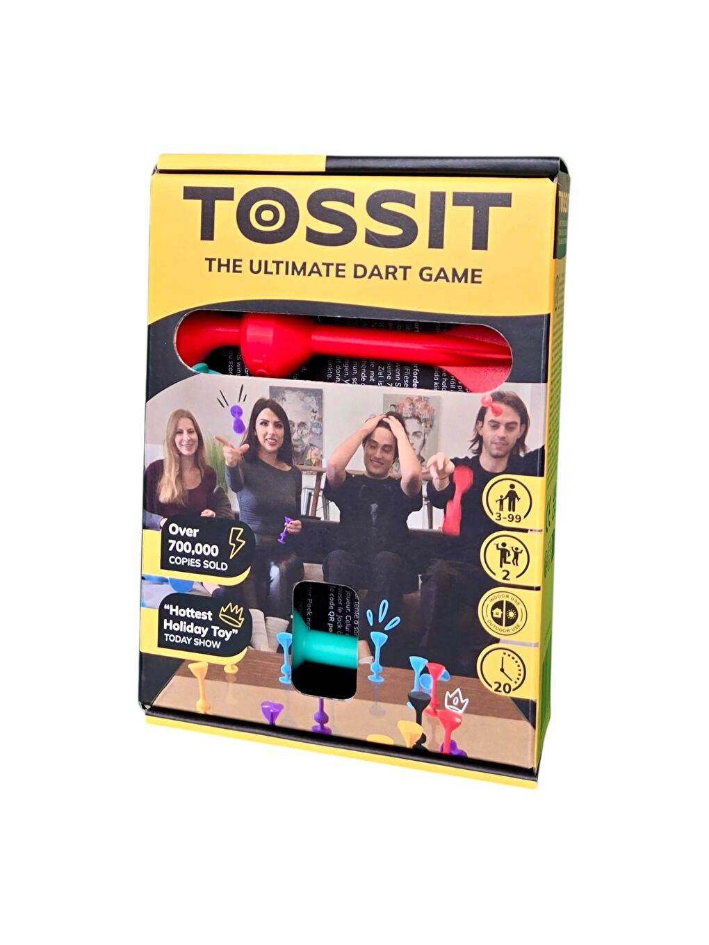 TOSSIT Silikon Dart Başlangıç Seti (Kırmızı, Camgöbeği)-1