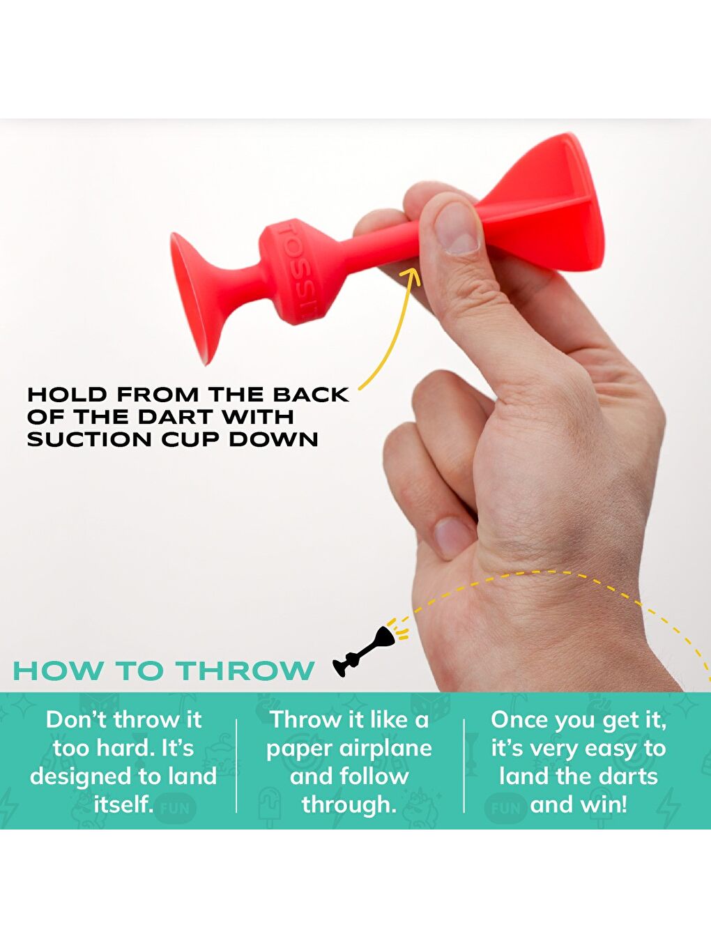 TOSSIT Silikon Dart Başlangıç Seti (Kırmızı, Camgöbeği)-7