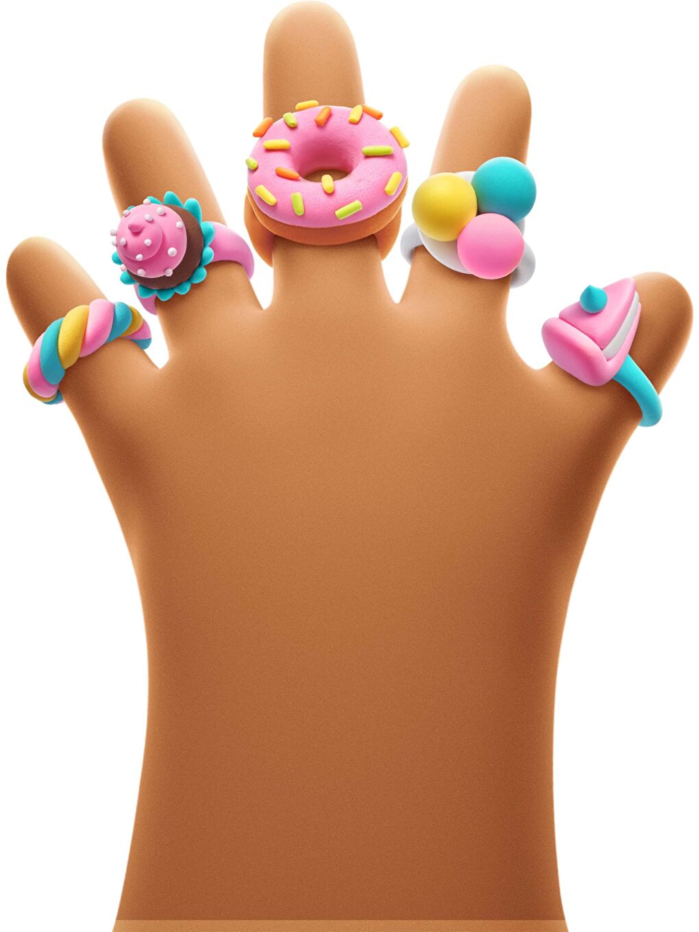 Hava ile Kuruyan Kil (3'lü Kutu) - Takılar (Tatlı Yüzükler)-1