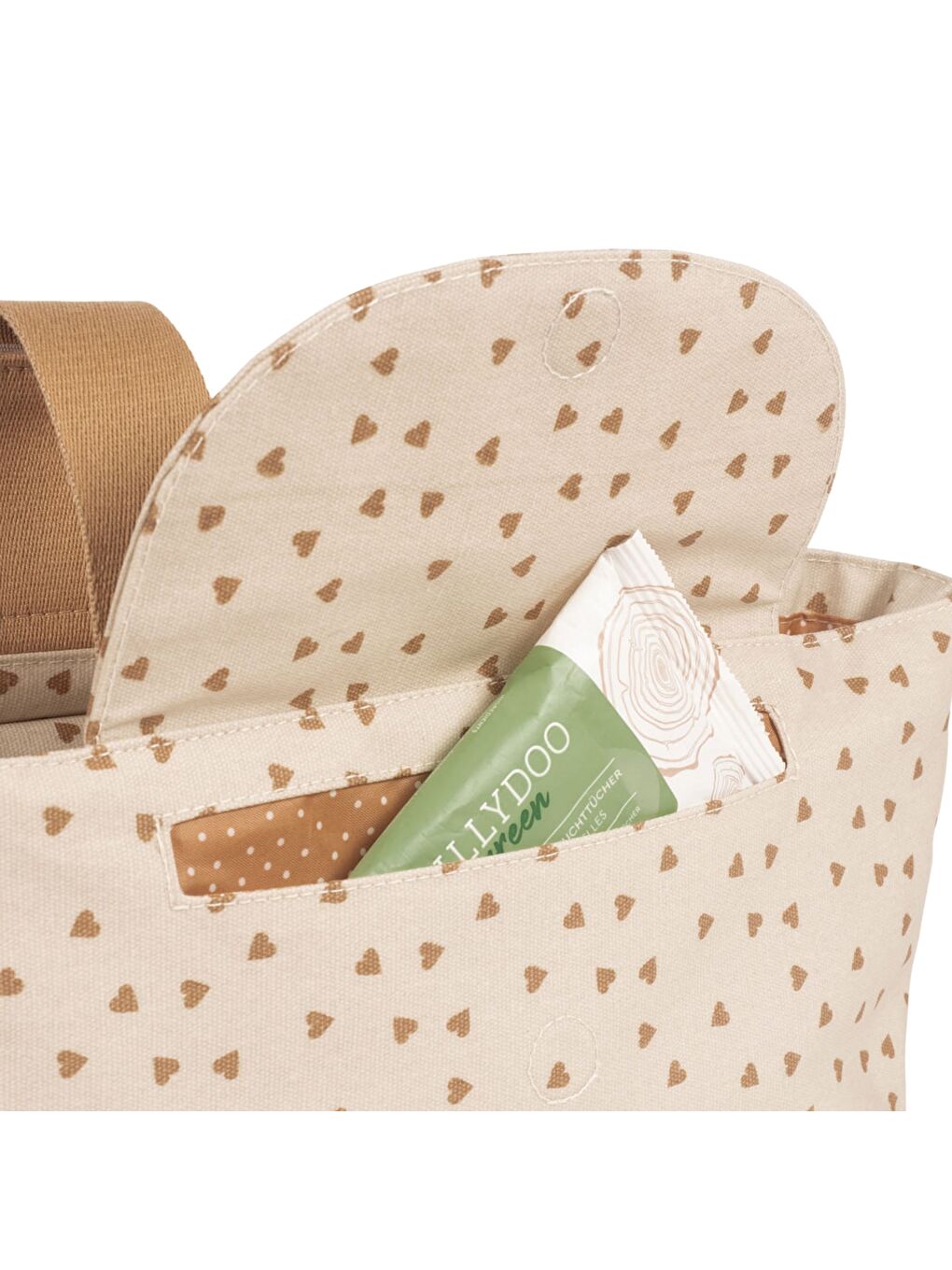 Poppy Bebek Arabası Kalpli Organizer Çanta Cinnamon-4
