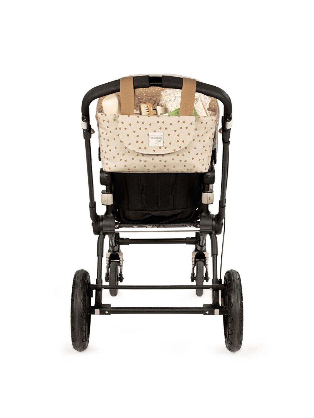 Poppy Bebek Arabası Kalpli Organizer Çanta Cinnamon-6