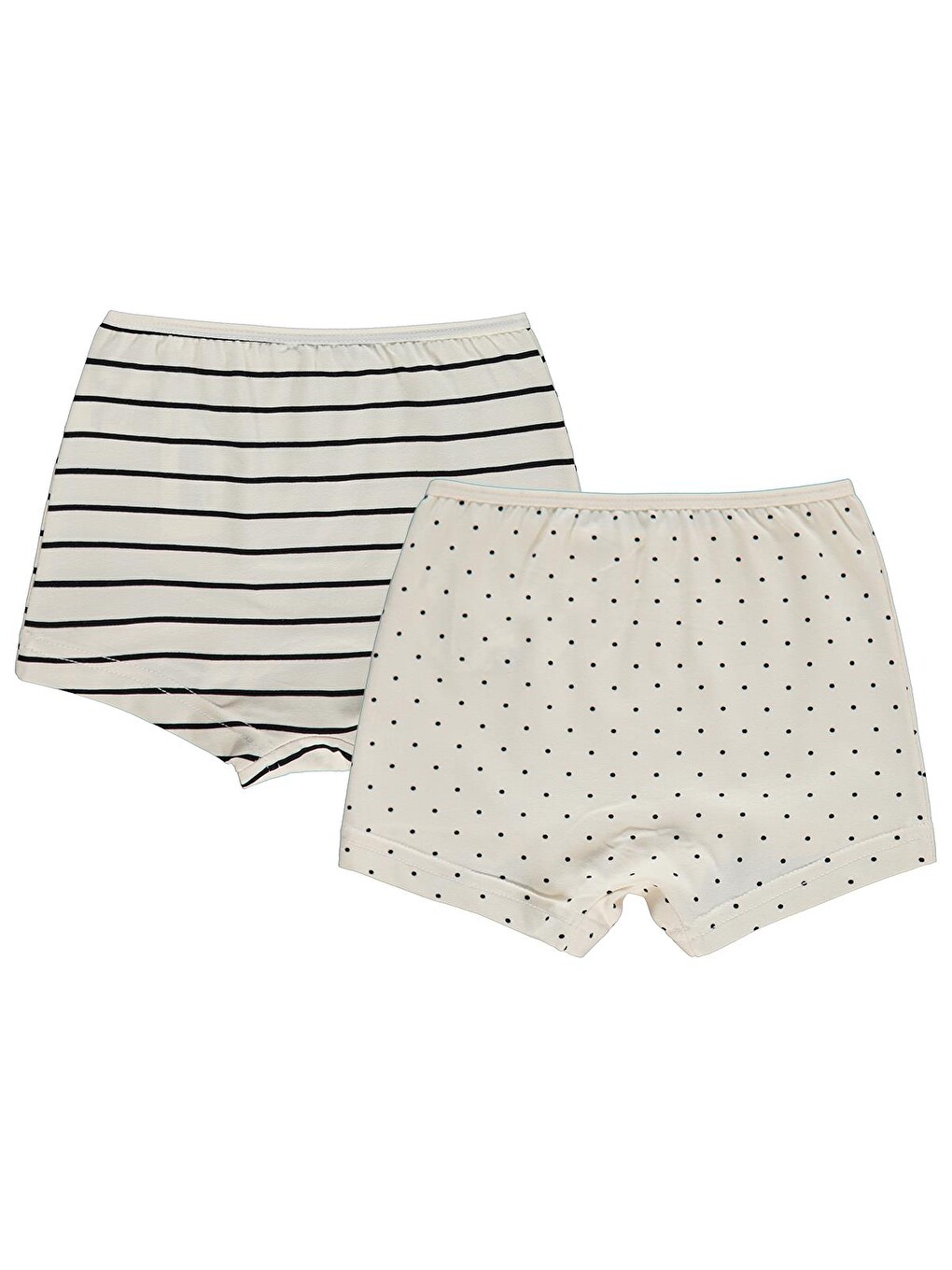 Beyaz Girls Puantiye 2-10 Yaş Kız Çocuk 2'li Boxer - Standart-3