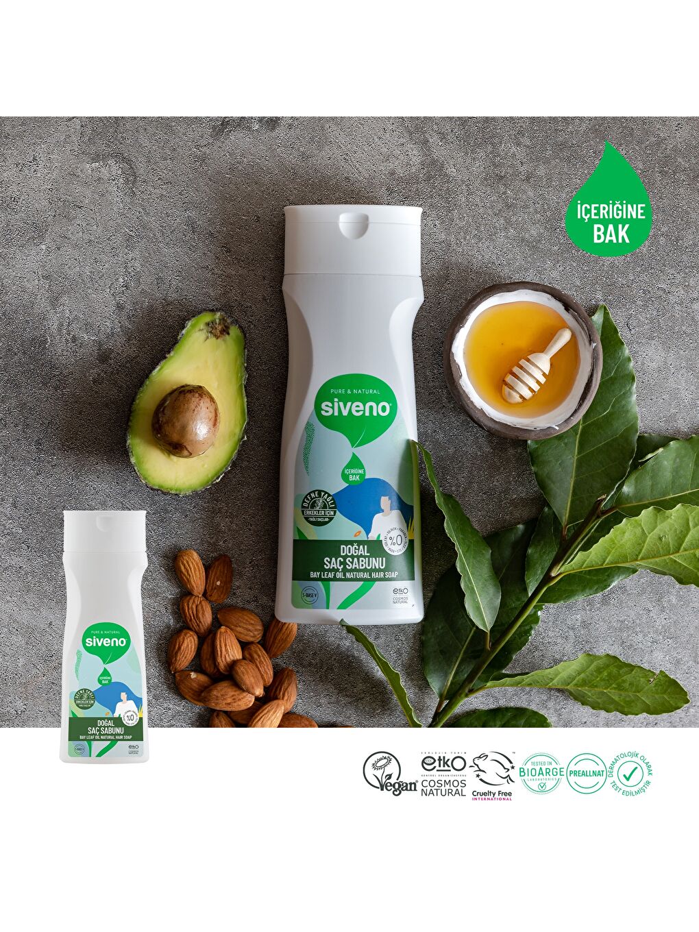 %100 Doğal Saç Sabunu Defne Yağlı Bal Avokado 9 Değerli Bitki Erkekler İçin Bitkisel Şampuan 300 ml-3