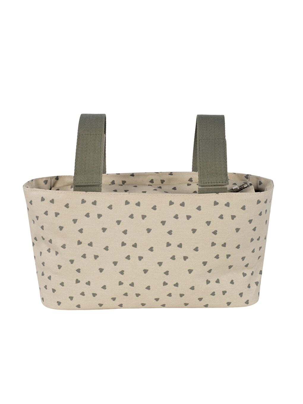 Poppy Bebek Arabası Kalpli Organizer Çanta Moss-3