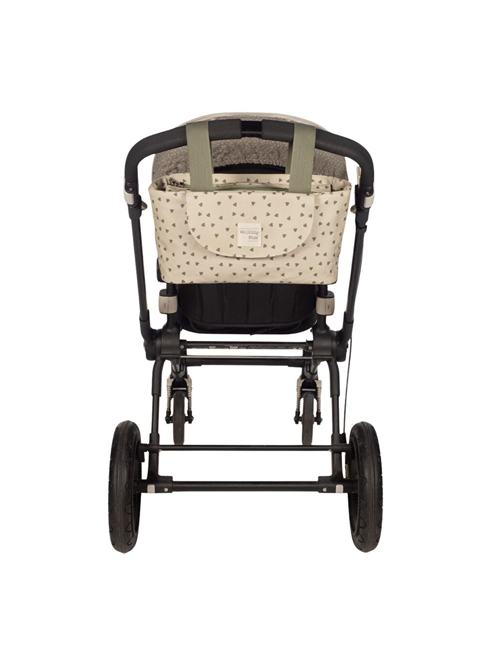 Poppy Bebek Arabası Kalpli Organizer Çanta Moss-5