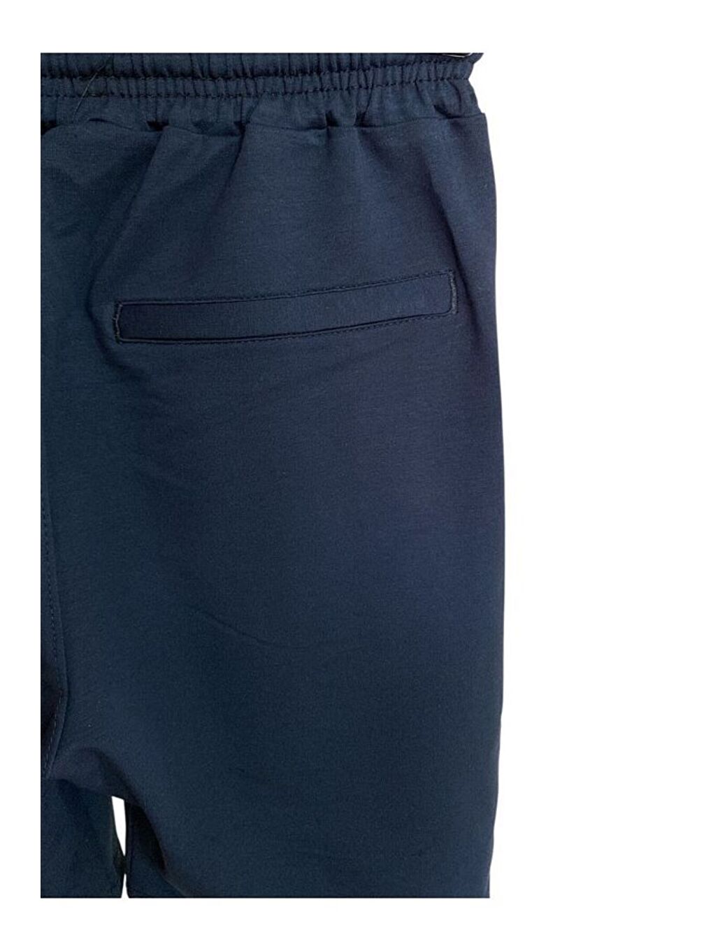 Lacivert Erkek Pamuklu Fermuarlı Cepli Yüksek Kalite Rahat Manşetli Battal Eşofman Altı-2