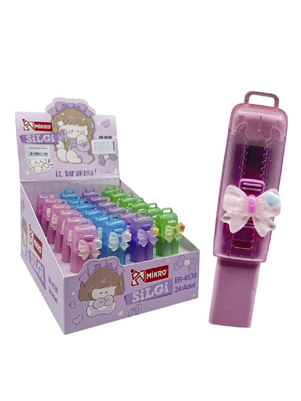 Kurdele Sürgülü Silgi (ER-4538) 24 Adet-1