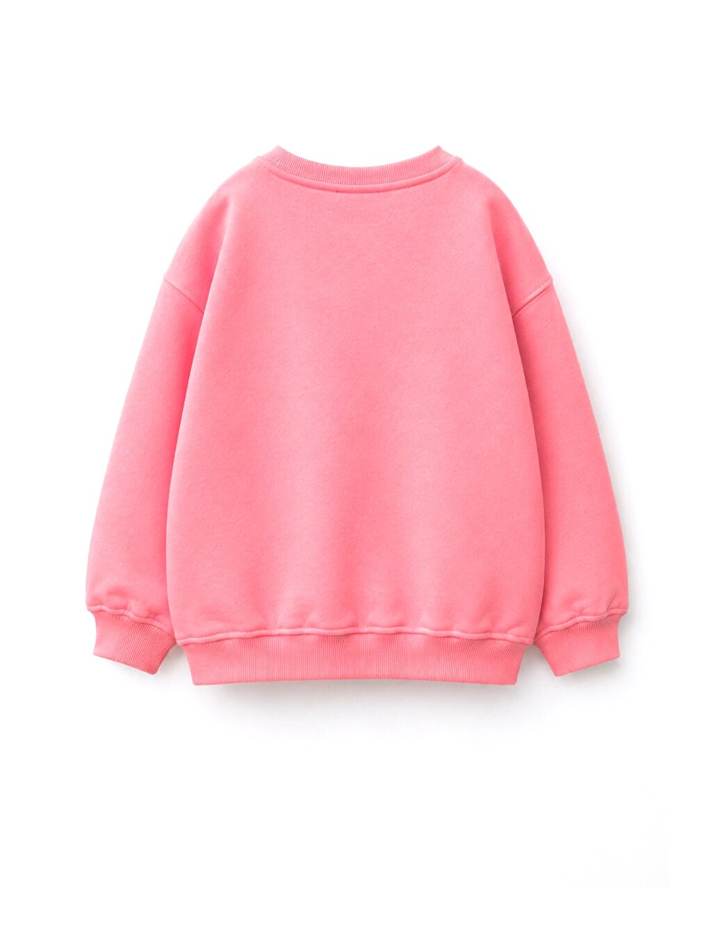 Pembe Unisex Çocuk 3 İplik Kumaş Pamuklu Baskılı Sweatshirt-2