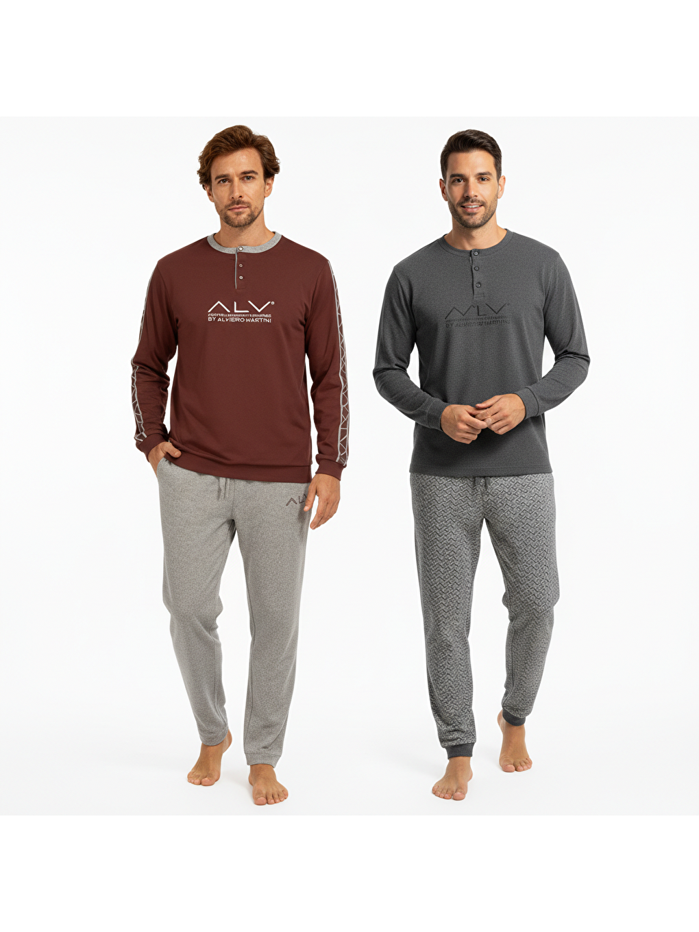 Karışık Erkek Pamuklu 2 Adet 2'Li Pijama Takımı Bb2223