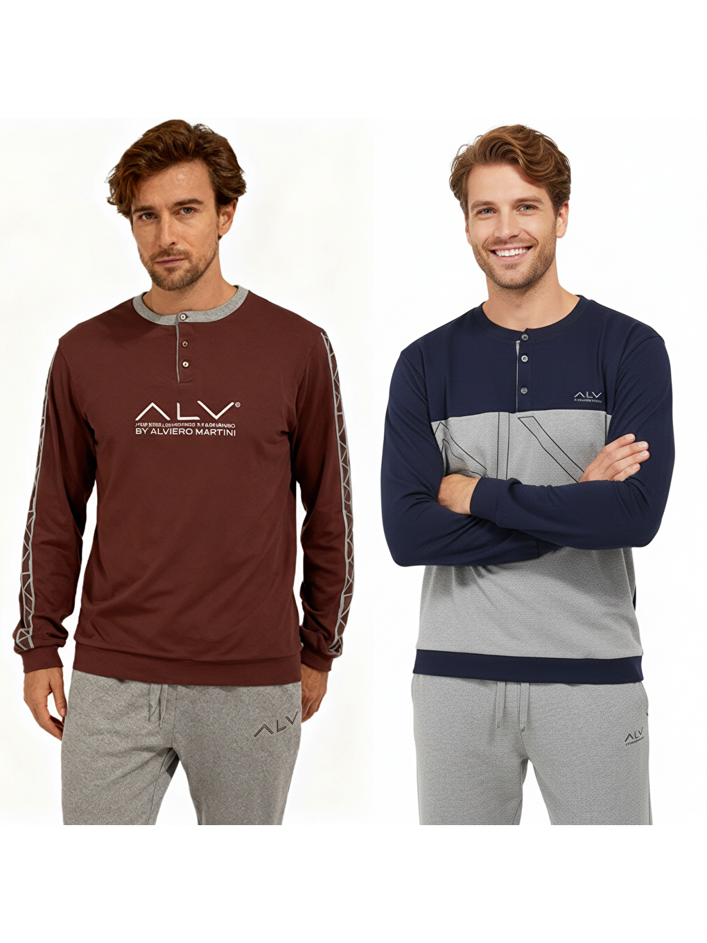 Karışık Erkek Pamuklu 2 Adet 2'Li Pijama Takımı Bb2229