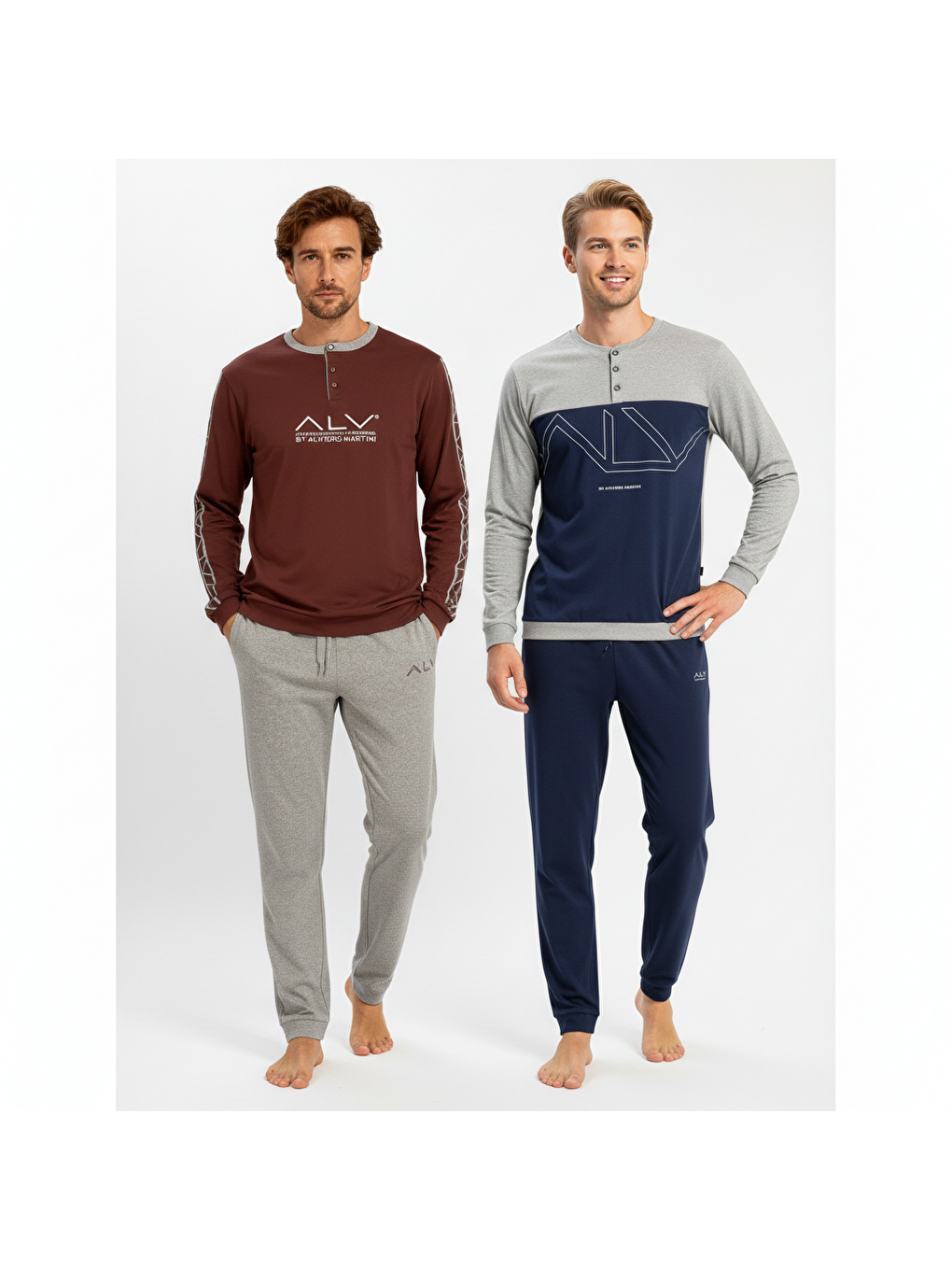 Karışık Erkek Pamuklu 2 Adet 2'Li Pijama Takımı Bb2231-0