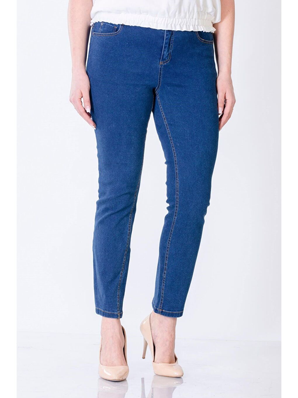 Mylinemoda Mavi 5 Cep Denim Pantolon - 2