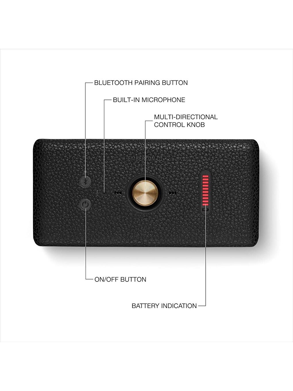 Emberton III Black Brass Bluetooth Hoparlör ZD 1006884-1