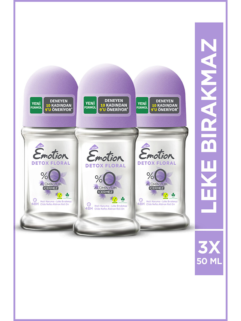 Detox Floral Kadın Roll On 3x50 Ml