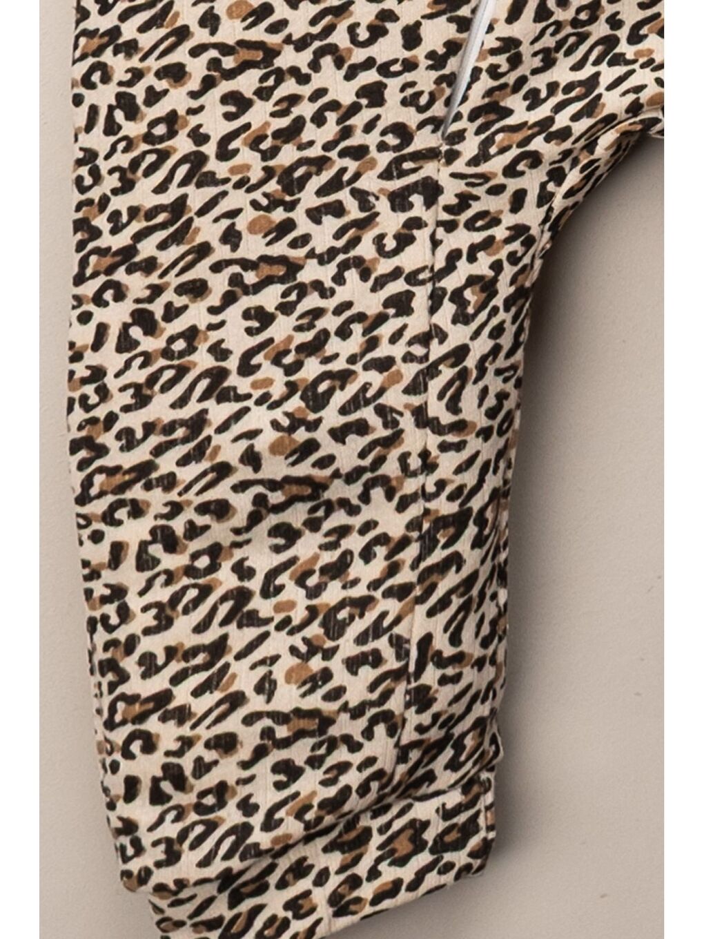 Kahverengi Kız Bebek Tulumu Leopar Desenli Pamuklu Ve Fermuarlı Şapka Hediyeli Uzun Kollu Bebek Tulumu 6-12 Ay-2