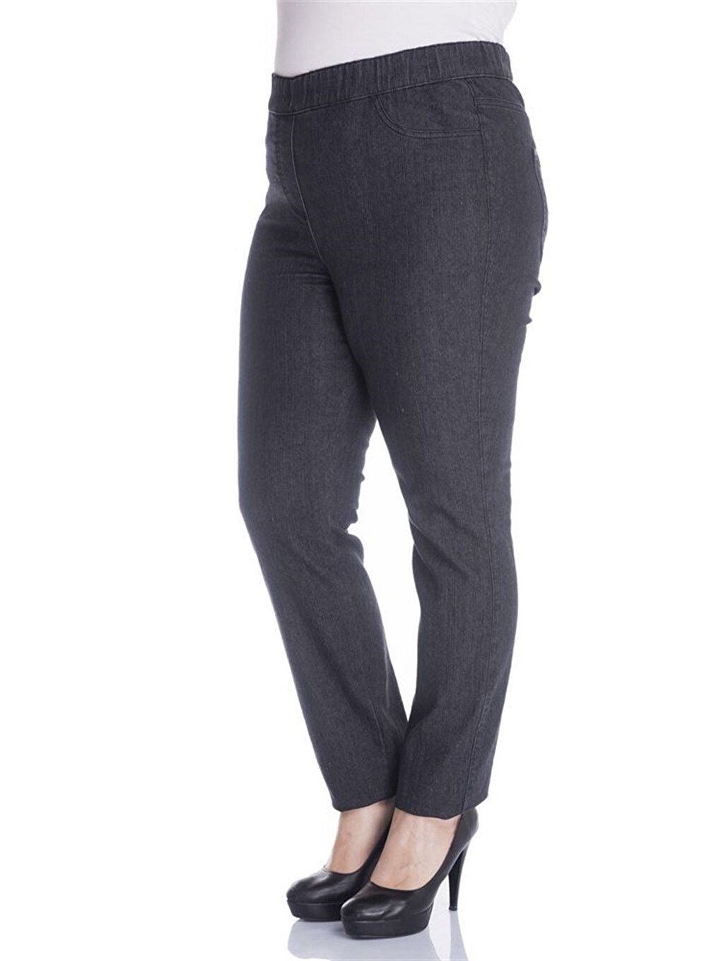 Mylinemoda Gri Beli Lastikli Denim Pantolon - 2