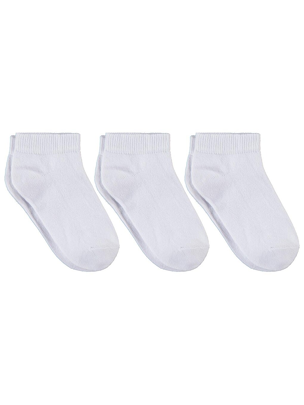 Boys Beyaz 3'lü 3-11 Yaş Erkek Çocuk Patik Çorap - Standart