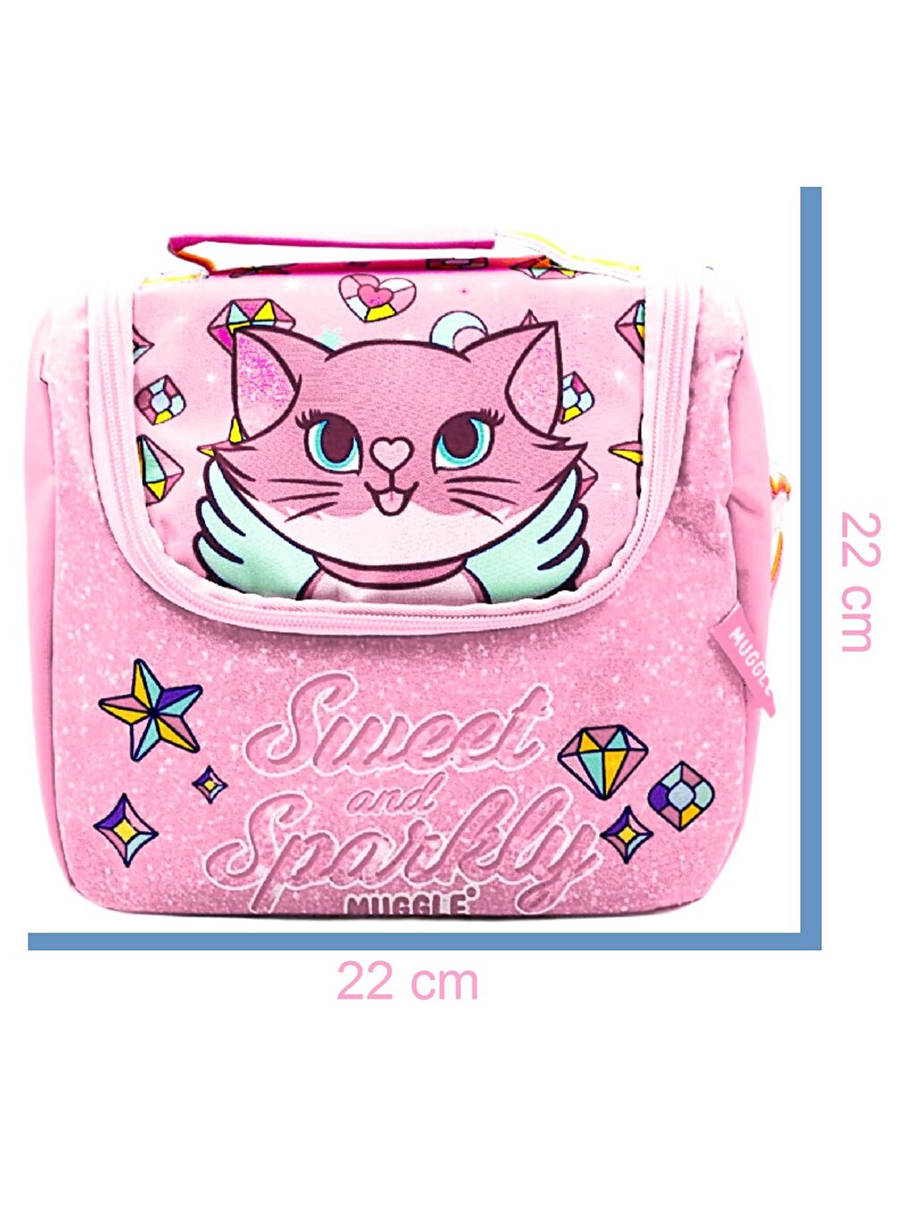 2 Bölmeli Sweet And Sparkly Okul Çantası + Beslenme Çantası + Kalemlik Pembe 3 Lü Set-3